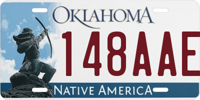 OK license plate 148AAE