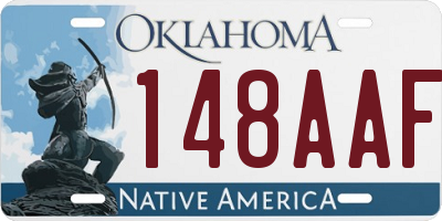 OK license plate 148AAF