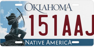 OK license plate 151AAJ