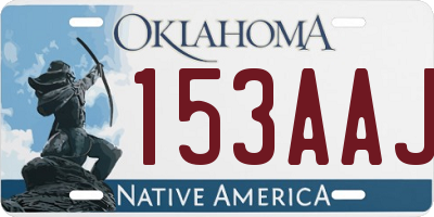 OK license plate 153AAJ
