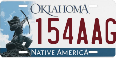 OK license plate 154AAG