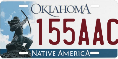 OK license plate 155AAC