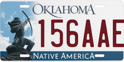 OK license plate 156AAE