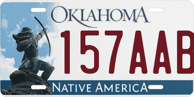 OK license plate 157AAB
