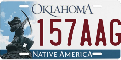 OK license plate 157AAG