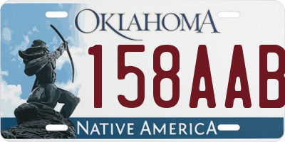 OK license plate 158AAB