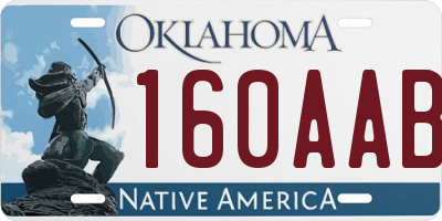 OK license plate 160AAB