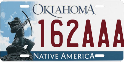 OK license plate 162AAA