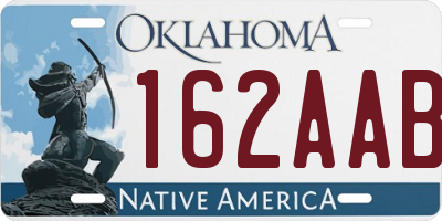 OK license plate 162AAB