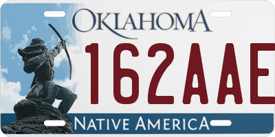 OK license plate 162AAE