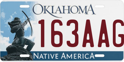 OK license plate 163AAG
