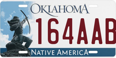 OK license plate 164AAB