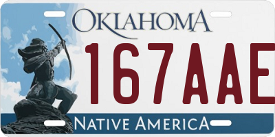 OK license plate 167AAE