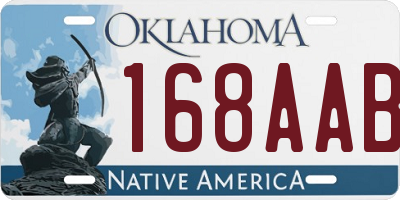 OK license plate 168AAB