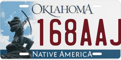 OK license plate 168AAJ