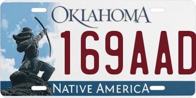 OK license plate 169AAD