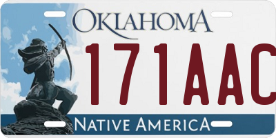 OK license plate 171AAC