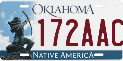 OK license plate 172AAC