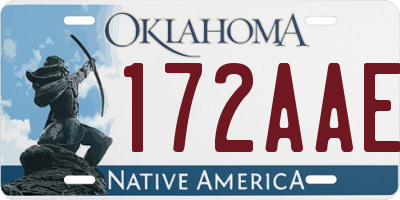 OK license plate 172AAE