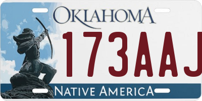 OK license plate 173AAJ