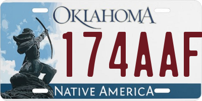 OK license plate 174AAF
