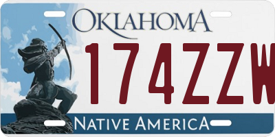 OK license plate 174ZZW
