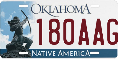 OK license plate 180AAG