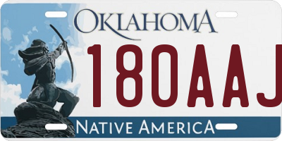 OK license plate 180AAJ