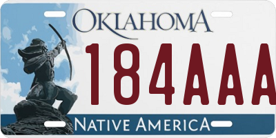 OK license plate 184AAA