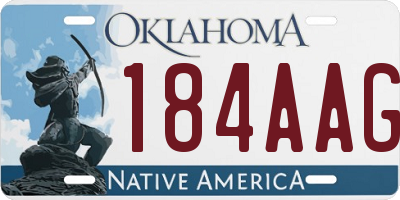 OK license plate 184AAG