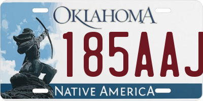 OK license plate 185AAJ