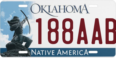OK license plate 188AAB