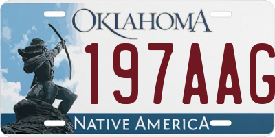 OK license plate 197AAG