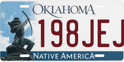 OK license plate 198JEJ
