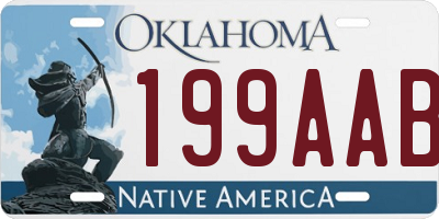 OK license plate 199AAB