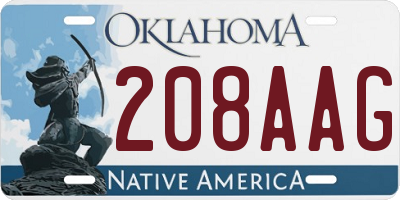 OK license plate 208AAG