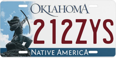 OK license plate 212ZYS