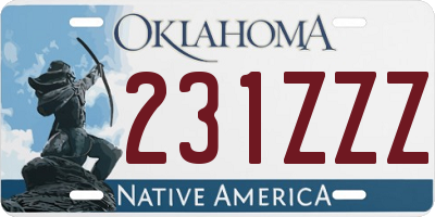OK license plate 231ZZZ