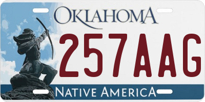 OK license plate 257AAG