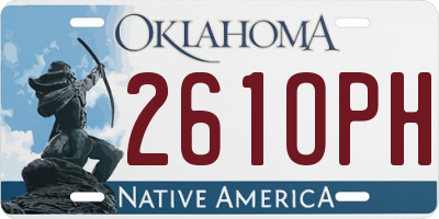 OK license plate 261OPH