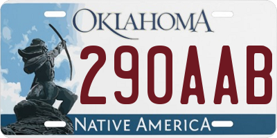 OK license plate 290AAB