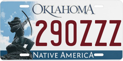 OK license plate 290ZZZ