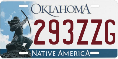 OK license plate 293ZZG