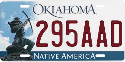 OK license plate 295AAD