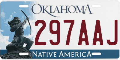 OK license plate 297AAJ