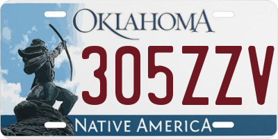 OK license plate 305ZZV