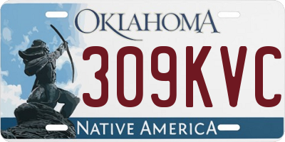 OK license plate 309KVC