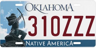 OK license plate 310ZZZ