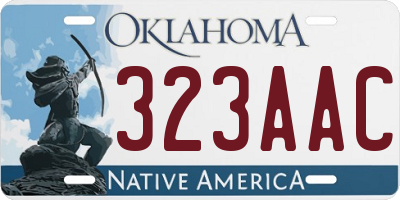 OK license plate 323AAC