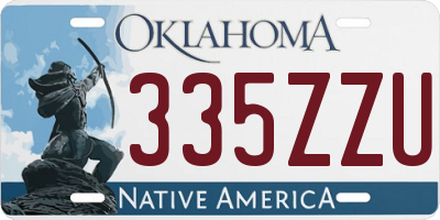 OK license plate 335ZZU